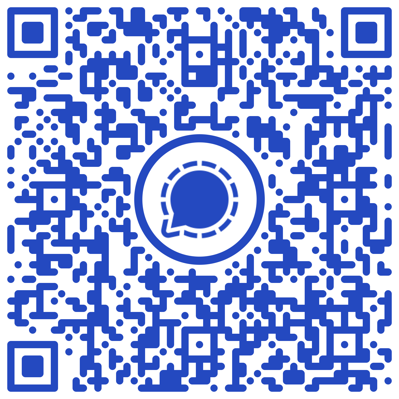 Scan to join the Studio Crew Signal group QR code that opens the invite to the Studio Crew Signal group